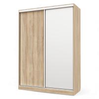 Шкаф-купе БН-61  2дв с ящ. 1600х600х2200 Дуб сонома/хром