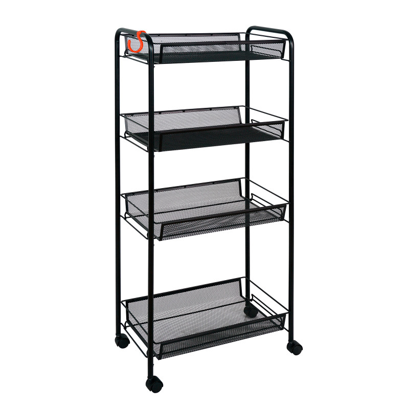 Этажерка Ладья 24К 4-х секцион. чёрный Э342Ч