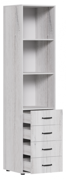 Пенал со стеклом Монреаль дуб канадский правый