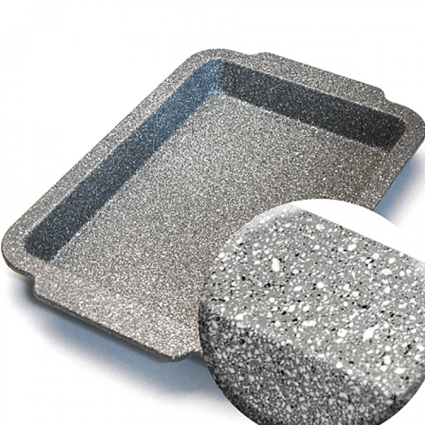 Противень с покрытием серый гранит, 30*20*5см