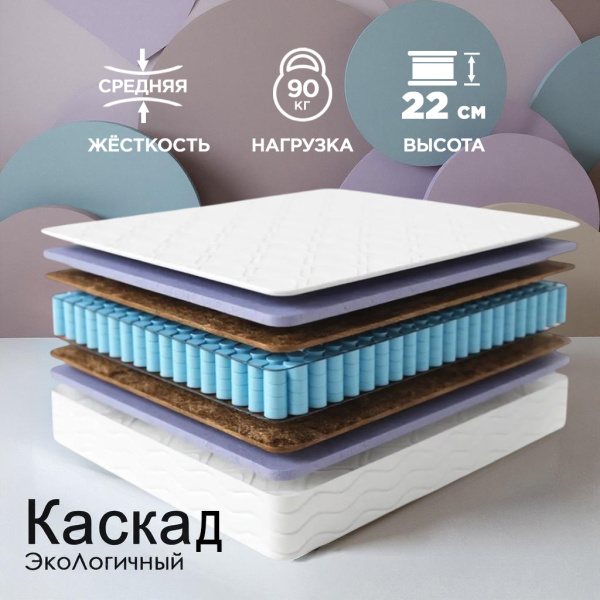 Матрас Комфорт "ЭкоЛогичный" Каскад 1200*2000