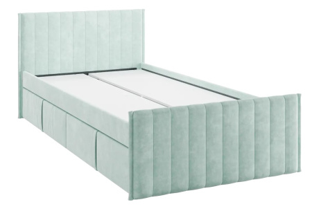 Кровать с ящиками Твикс 90х200 см (мята (велюр))