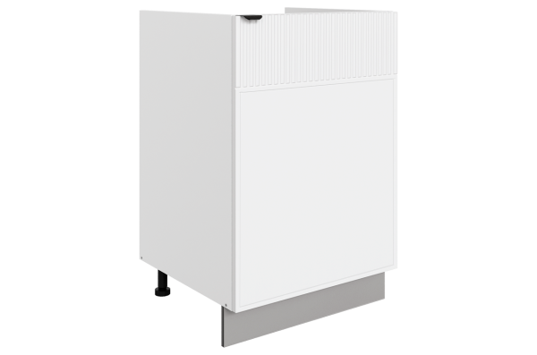 БАРИСТА Шкаф рабочий под мойку L500 (1 дв.гл ) правый (белый/милк матовый)