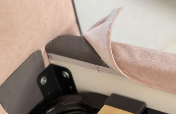 Кровать с основанием Лео 90х200 см нежно-розовый/графит