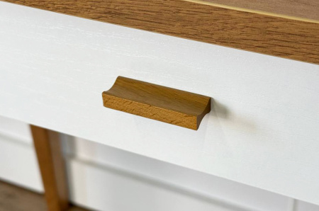 Стол Хюгге, (1000х500х756), (белое дерево/дуб крафт золотой)