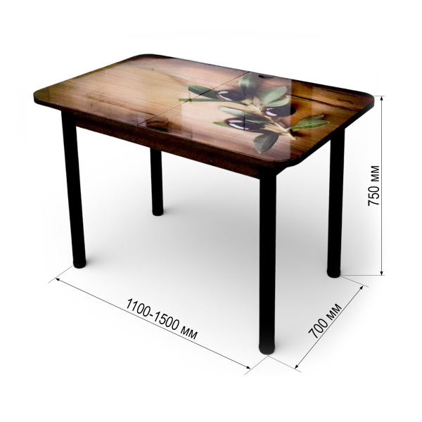 Стол кухонный Фаворит 110(+40)  Доска 