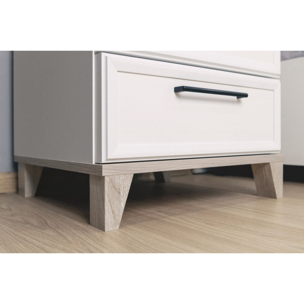 AURELIO 41 Тумба прикроватная Белый/Блеквуд Сатиновый