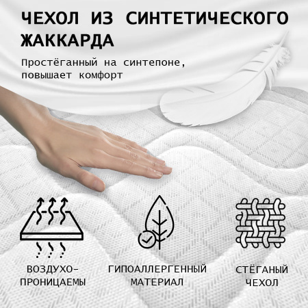 Матрас КОМФОРТ 1П ЭКОНОМ ПОРОЛОН 800*2000