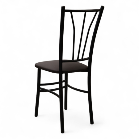 Стул Трилогия (черный, к/з Коричневый 130)