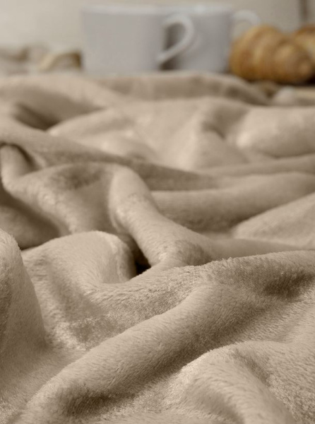 Плед Texrepublic фланель однотон страйп 200*220 94347