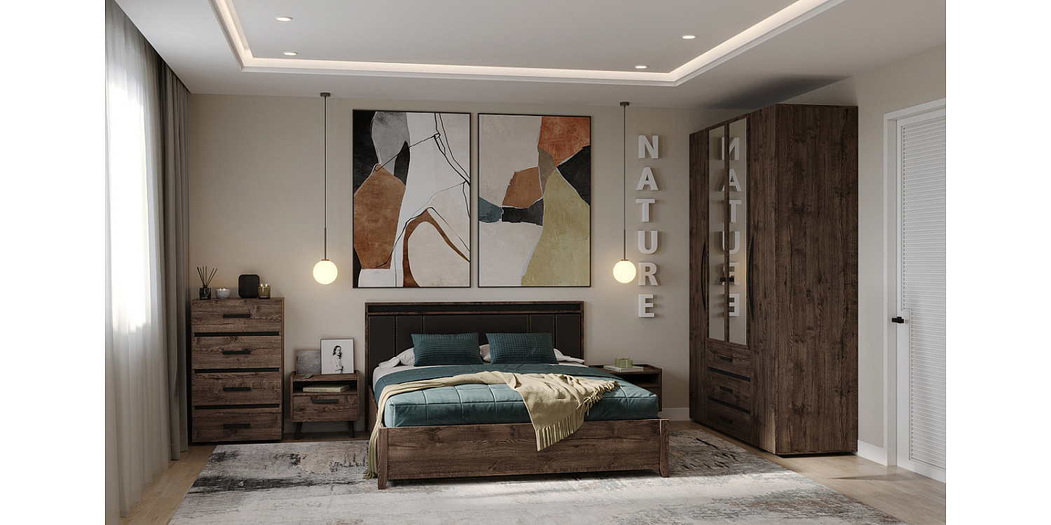 Nature 41 Тумба прикроватная Дуб Апрель темный