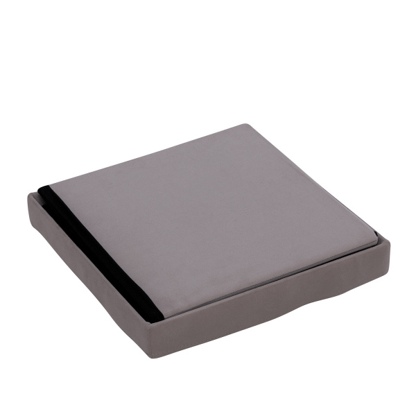 Пуф Leset Плуто складной с крышкой, велюр серый  VELUTTO 08