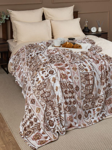 Плед Texrepublic фл печатный скрутка 2 сп,180*200,74678