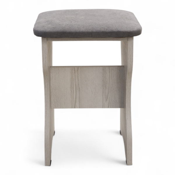 Табурет БН-200 Кожзам Серый/ Сосна Лофт