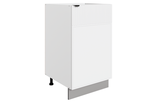 БАРИСТА Шкаф рабочий L450 (1 дв.гл )(правый) (белый/милк матовый)