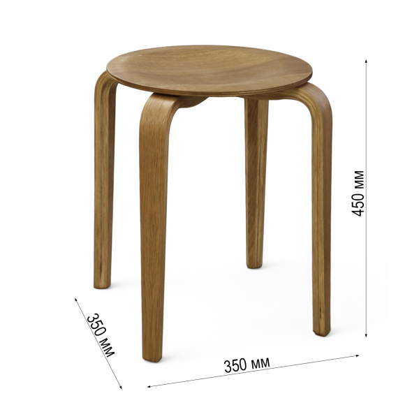 Табурет "Реал" Каркас дуб натуральный