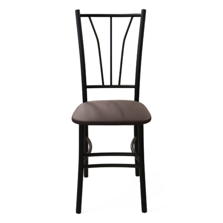Стул Трилогия (черный, к/з Коричневый 130)