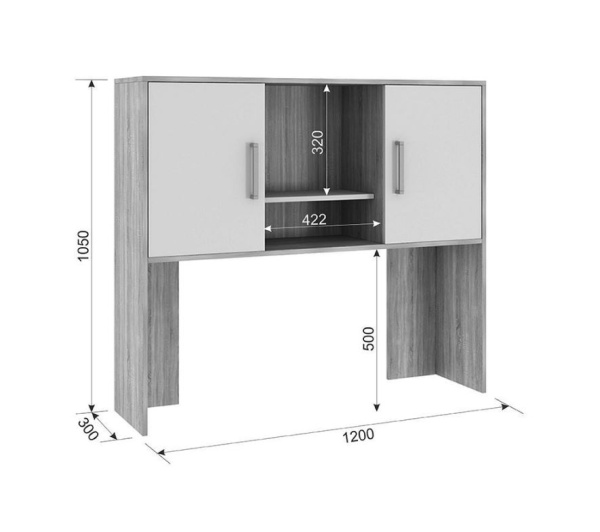 Лайт-2 Надстройка стола компьютерного 1200