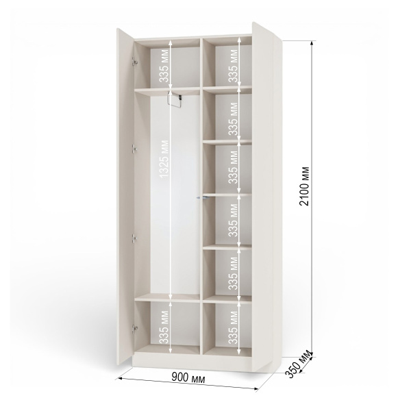 Прихожая Лофт Шкаф (Кашемир)900*350*2100